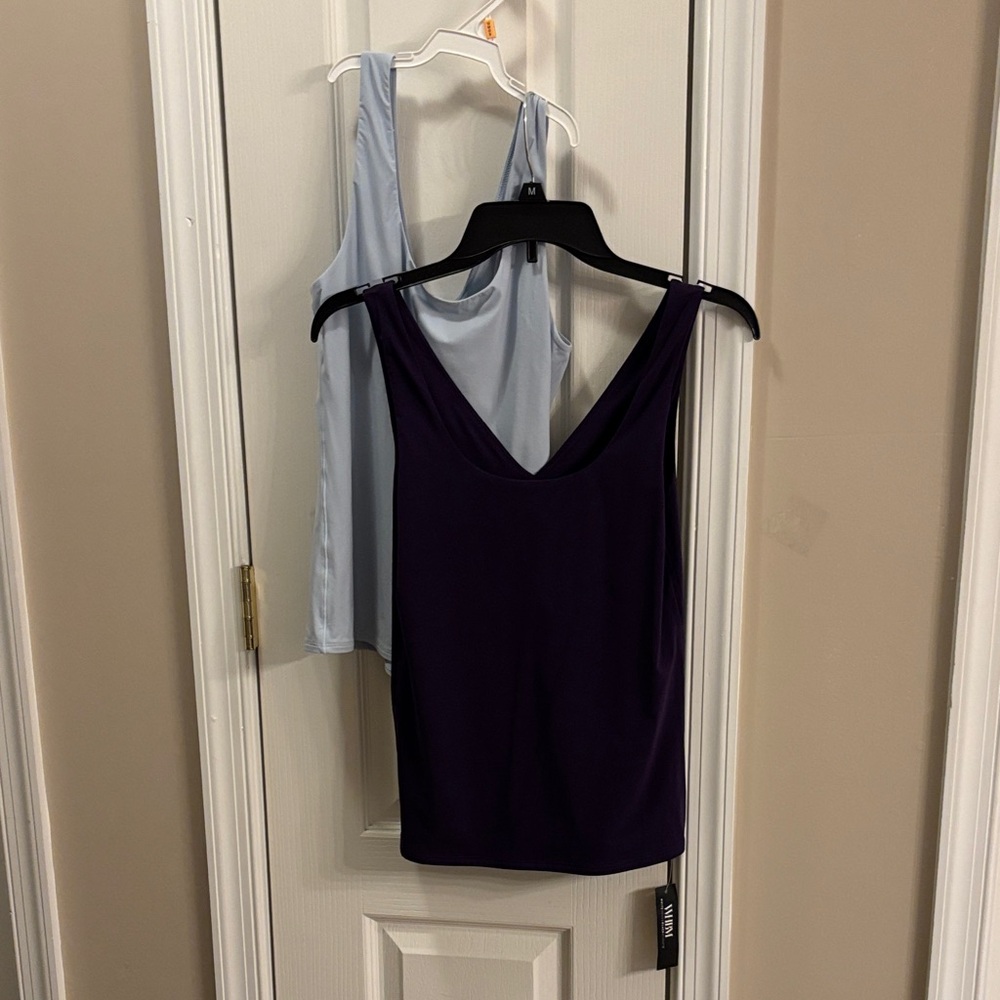 NWT WHBMWomen's Purple AND BLUE Sleeveless TopS